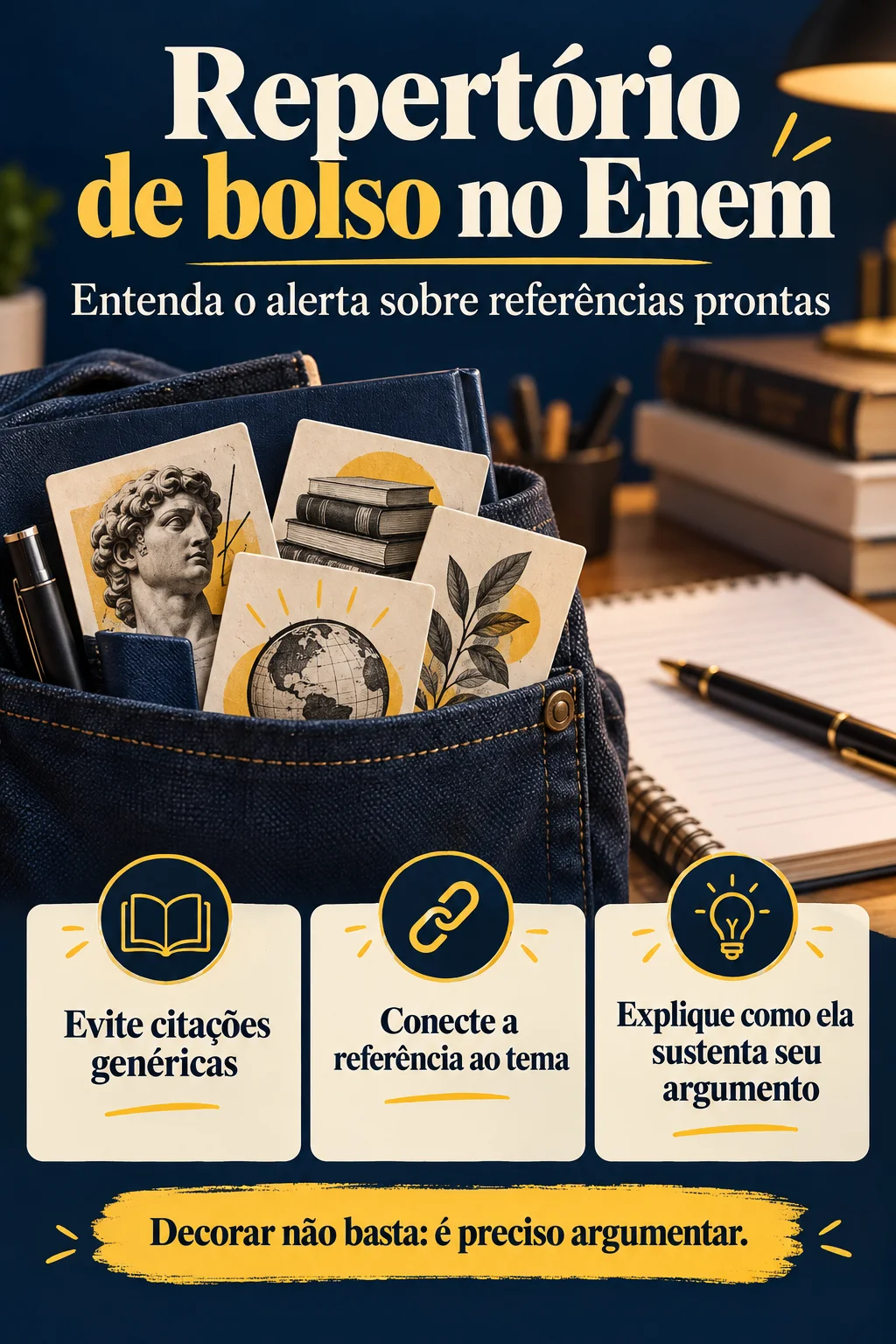Repertório de Bolso no Enem (Imagem IA)